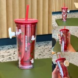 Starbucks 2024 China Valentine's Day Cat Paw 16oz Plastic Tumbler