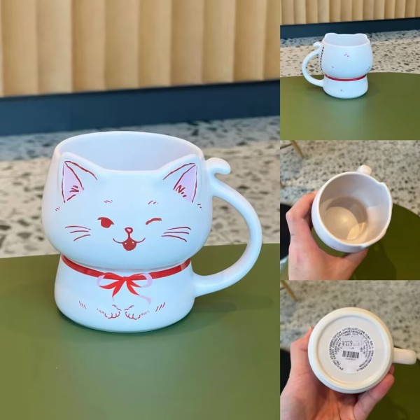 Starbucks 2024 China Valentine's Day Cute Cat 12oz Mug