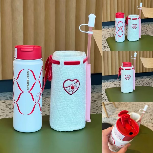 Starbucks 2024 China Valentine's Day Cute Cat 19oz SS Tumbler with Sleeve