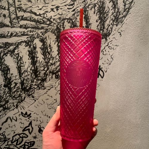 Minor Flaw No Tag Starbucks Hot Pink Jewel Tumbler 