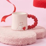 Starbucks 2024 China Valentine's Day Cute Cat Heart Handle 12oz Mug