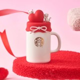 Starbucks 2024 China Valentine's Day Heart and Cute Cat 14oz Mug