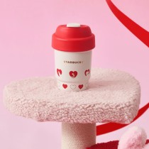 Starbucks 2024 China Valentine's Day Heart and Cute Cat 13oz SS Tumbler