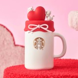 Starbucks 2024 China Valentine's Day Heart and Cute Cat 14oz Mug