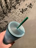 Minor Flaw No Tag Starbucks Green Scale 16oz Tumbler 