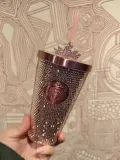 Starbucks 2024 China Sakura Rhinestone 20oz SS Tumbler with Gift Box ship after 5th Mar.