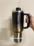 Starbucks x Stanley 2024 Taiwan 26th Anniversary Black Gold 40oz SS Tumbler