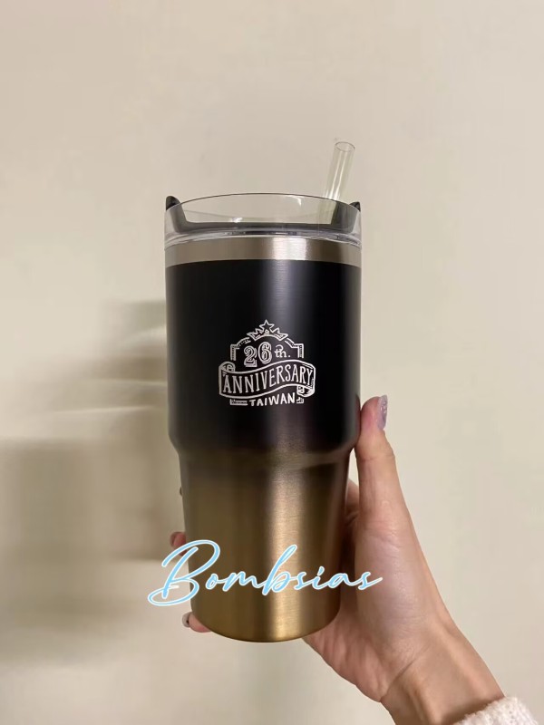 Starbucks x Stanley 2024 Taiwan 26th Anniversary Black Gold 20oz SS Tumbler