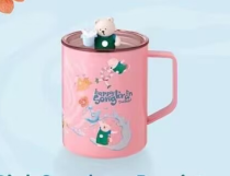 Starbucks 2024 Thailand Pink Songkran Bearista 16oz SS Desktop Cup ship in the middle of Mar.