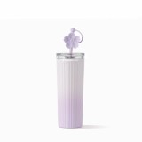 Starbucks 2024 China Purple Sakura Topper Stripe 16oz SS Tumbler
