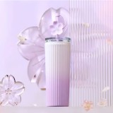 Starbucks 2024 China Purple Sakura Topper Stripe 16oz SS Tumbler
