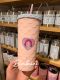 Miniso Pink Scale Princess 22oz Plastic Tumbler