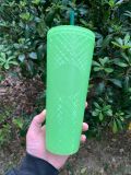 Minor Flaw No Tag Starbucks Green Jewel Glow in the Dark 24oz Tumbler