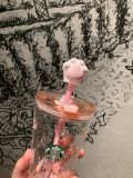 Starbucks 2023 China Pink Cat Paw 15oz Glass Cup with Topper