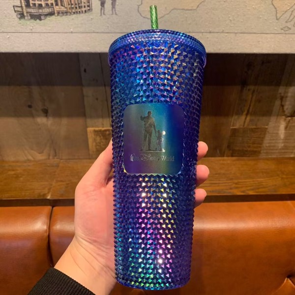 Minor flaw no tag starbucks disney world oil slick studded 