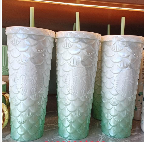 Starbucks 2024 China White Green Scale 24oz Tumbler