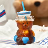 Starbucks 2024 China Summer Seaside Bear 28oz Glass Cup
