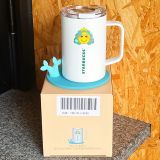 Starbucks 2024 China Yellow Face 15oz SS Desktop Cup with Coaster
