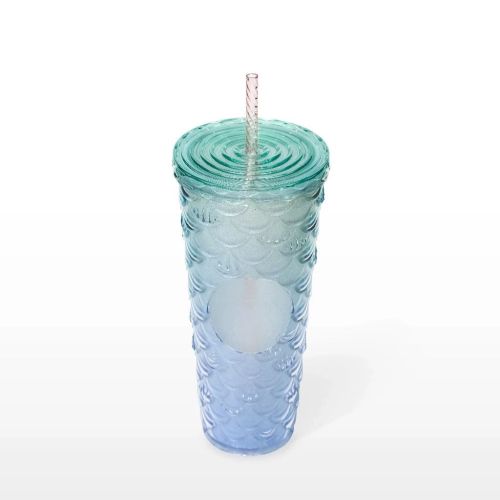 Starbucks 2024 Vietnam Blue and Green Gradient Scale 24oz Venti Tumbler ship in the end of May.