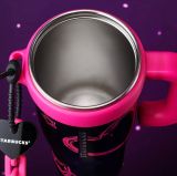 Starbucks 2024 China Sweet Cool Pink Heart Black 45oz SS Tumbler