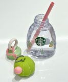 Starbucks 2024 China Summer Succulent 16oz Plastic Straw Tumbler with Keychain