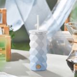 Starbucks 2024 China Summer Misty Field Blue Diamond 17oz SS Tumbler