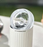 Starbucks 2024 China Summer White Stripe 16oz SS Tumbler