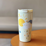 Starbucks 2024 China Summer Rain or Shine Yellow 16oz SS Tumbler