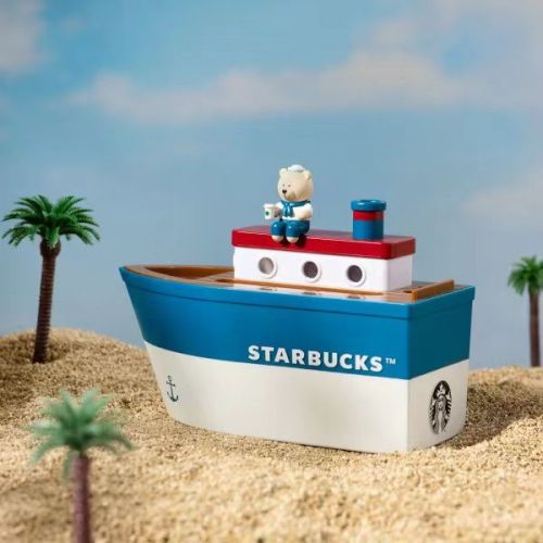 Starbucks 2024 Taiwan Seaside Bear Boat Storage Box Display Toy (no food inside)