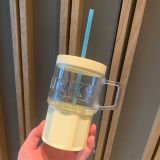 Starbucks 2024 China Summer Rain or Shine Yellow 18oz Glass Cup （ no keychain)
