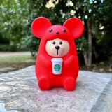 Starbucks 2020 China Year of Rat Red Plastic Piggy Bank