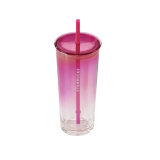Starbucks 2024 China Summer Dopamine Pink 18oz Glass Cup