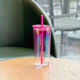 Starbucks 2024 China Summer Dopamine Pink 18oz Glass Cup