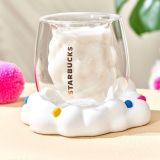 Starbucks 2024 China Summer Alpaca Paradise DW 7oz Glass Cup with Coaster