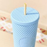 Starbucks 2024 China Summer Alpaca Blue Matte 24oz Studded Tumbler