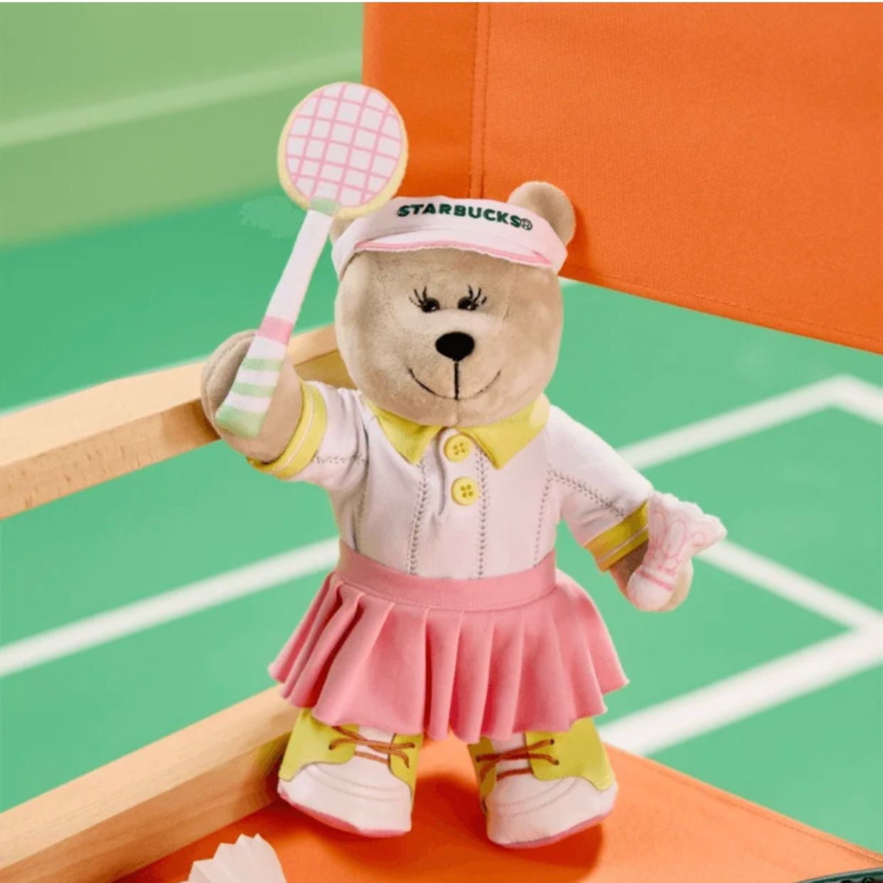 US$ 35.99 - Starbucks 2024 China Summer Badminton Pink Bear