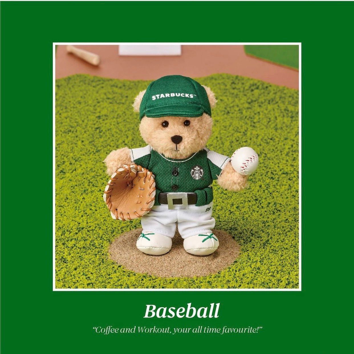 ★送料・関税込★Starbucks★Baseball Bearista Keychain ★ Starbucks 1st Store in Korea (Ewha) Commemoration Bearista