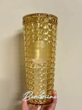 Starbucks 2024 Taiwan Summer Yellow Diamond 24oz Plastic Tumbler ( no straw ) ship after 24th July