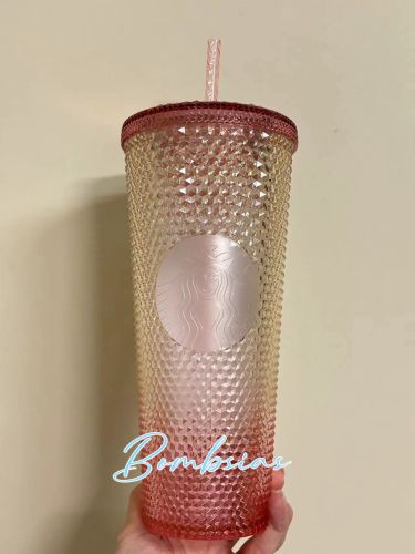 Starbucks 2024 Taiwan Summer Pink Beige Bling 24oz Studded Tumbler ship after 24th July