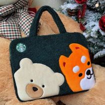 Starbucks 2022 China Cute Pet Dog and Bear 14 inches Laptop Bag