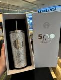 Starbucks 2024 Thailand 500 Stores Silver Diamond 16oz SS Tumbler with Gift Box