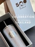 Starbucks 2024 Thailand 500 Stores Silver Diamond 16oz SS Tumbler with Gift Box