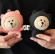 Starbucks 2024 China Cute Bear Pink or Black Earphone Bag with Lanyard