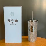 Starbucks 2024 Thailand 500 Stores Silver Diamond 16oz SS Tumbler with Gift Box