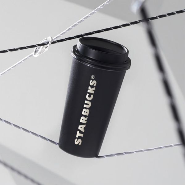 Starbucks 2024 China Black Push Lid 15oz SS Tumbler