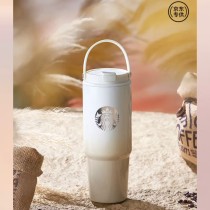 Starbucks 2024 China Milk Tea Gradient Two Drinking Mouth 28oz SS Tumbler