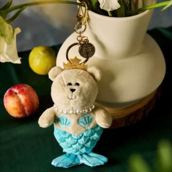 Starbucks 2024 China Anniversary Mermaid Siren Bear Keychain ship after 2nd Sept.