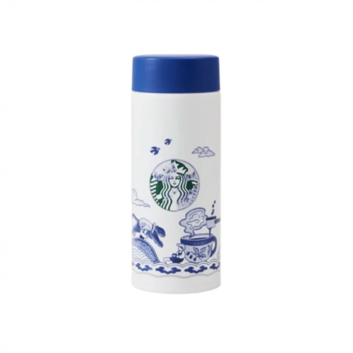 Starbucks 2024 China Blue and White Porcelain 12oz SS Tumbler