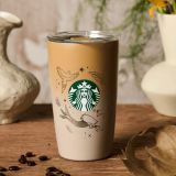 Starbucks 2024 China 25th Anniversary Brown Siren Mermaid 12oz Desktop Cup