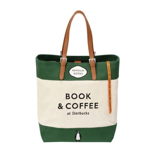 Starbucks 2024 Korea Penguin Book&Coffee Hand Bag